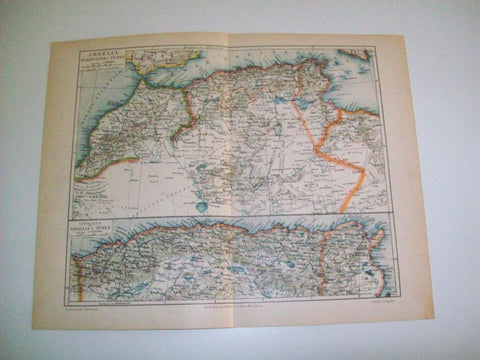 LAMINA ESPASA 5561: Mapa de Argelia Marruecos y Tunez