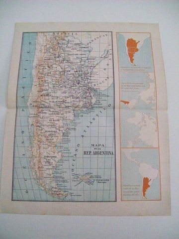 LAMINA ESPASA 5562: Mapa de Argentina