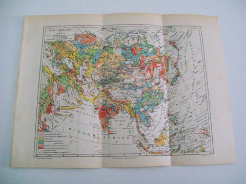 LAMINA ESPASA 5653: Mapa geologico de Asia