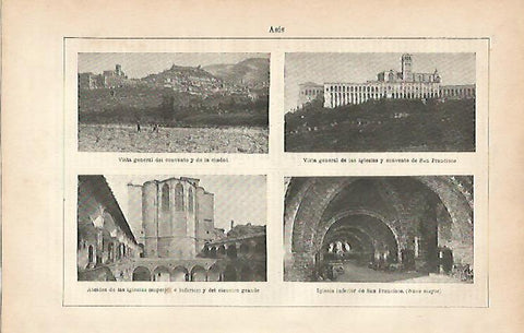 LAMINA ESPASA 5668: Vistas de Asis Italia