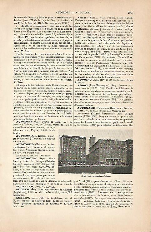 LAMINA ESPASA 5725: Hotel y Auditorium de Chicago