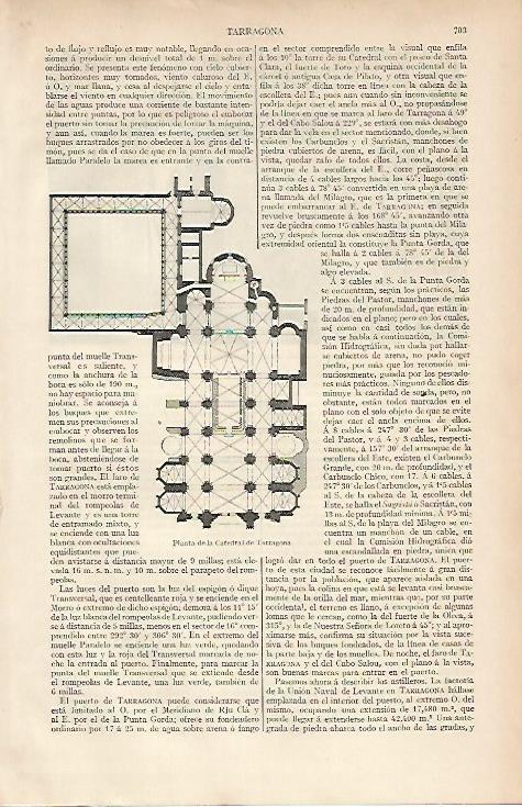 LAMINA ESPASA 5737: Planta de la Catedral de Tarragona