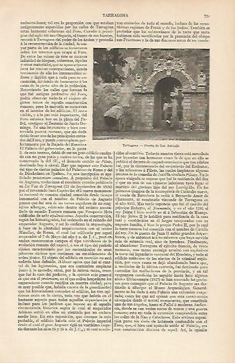 LAMINA ESPASA 5746: Puerta de San Antonio de Tarragona