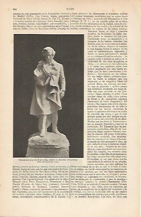 LAMINA ESPASA 5766: Monumento al poeta Echevarria