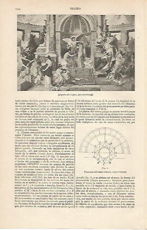 LAMINA ESPASA 5808: Alegoria del Teatro por Siemiradzki