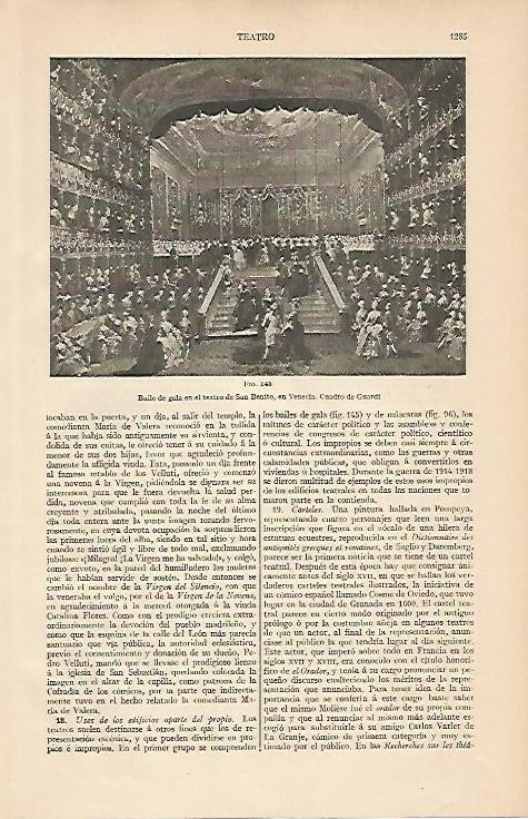 LAMINA ESPASA 5850: Baile de gala en el Teatro de San Benito de Venecia