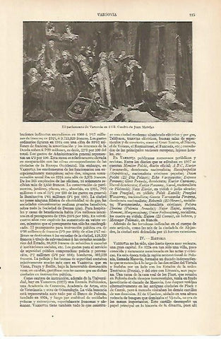 LAMINA ESPASA 5900: El Parlamento de Varsovia en 1773 por Mateiko