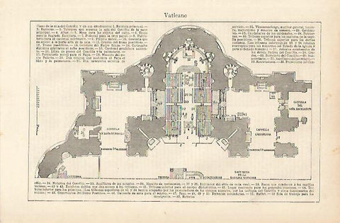 LAMINA ESPASA 5916: Planta de El Vaticano