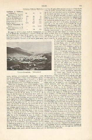 LAMINA ESPASA 5972: Vista de Velez de Benandalla Granada