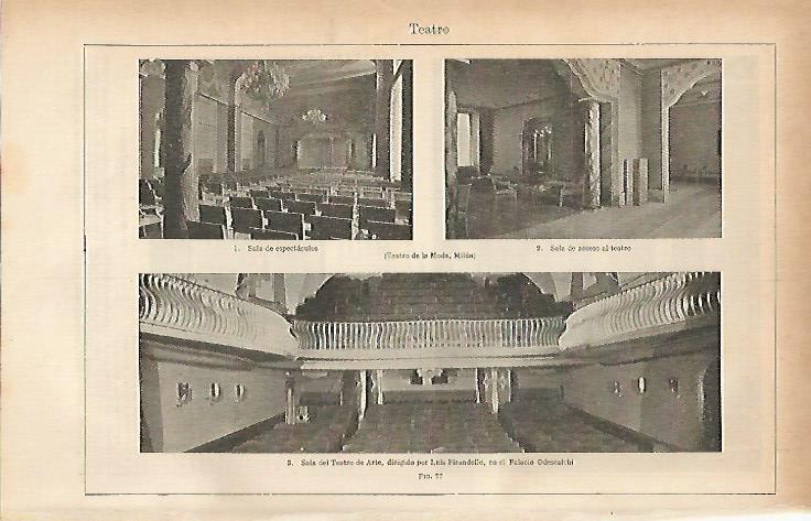 LAMINA ESPASA 5827: Teatro de la Moda de Milan y Sala del Teatro de Arte