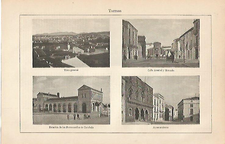 LAMINA ESPASA 5748: Vistas de Terrassa Barcelona