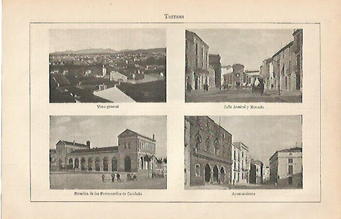 LAMINA ESPASA 5748: Vistas de Terrassa Barcelona