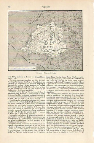 LAMINA ESPASA 5919: Plano de la ciudad de El Vaticano