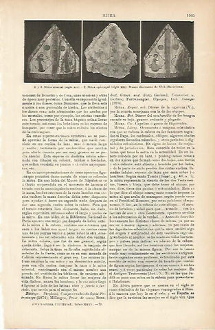 LAMINA ESPASA 5283: Mitras en el Museo Episcopal de Vic Barcelona