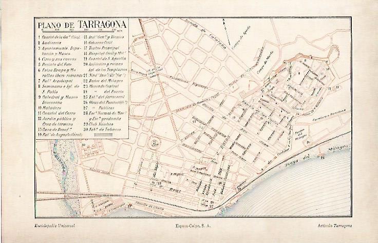 LAMINA ESPASA 5733: Plano de Tarragona