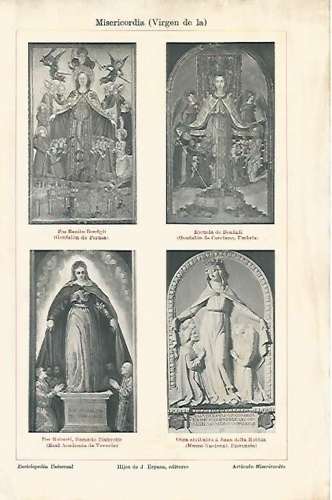 LAMINA ESPASA 5251: Obras representando a la Virgen de la Misericordia