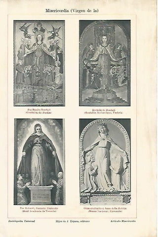 LAMINA ESPASA 5251: Obras representando a la Virgen de la Misericordia