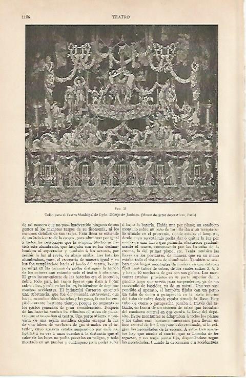 LAMINA ESPASA 5812: Telon para el Teatro Municipal de Lyon
