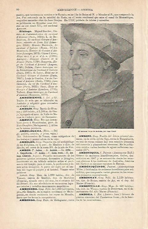 LAMINA ESPASA 5494: El cardenal Jorge de Amboise por J. Clouet