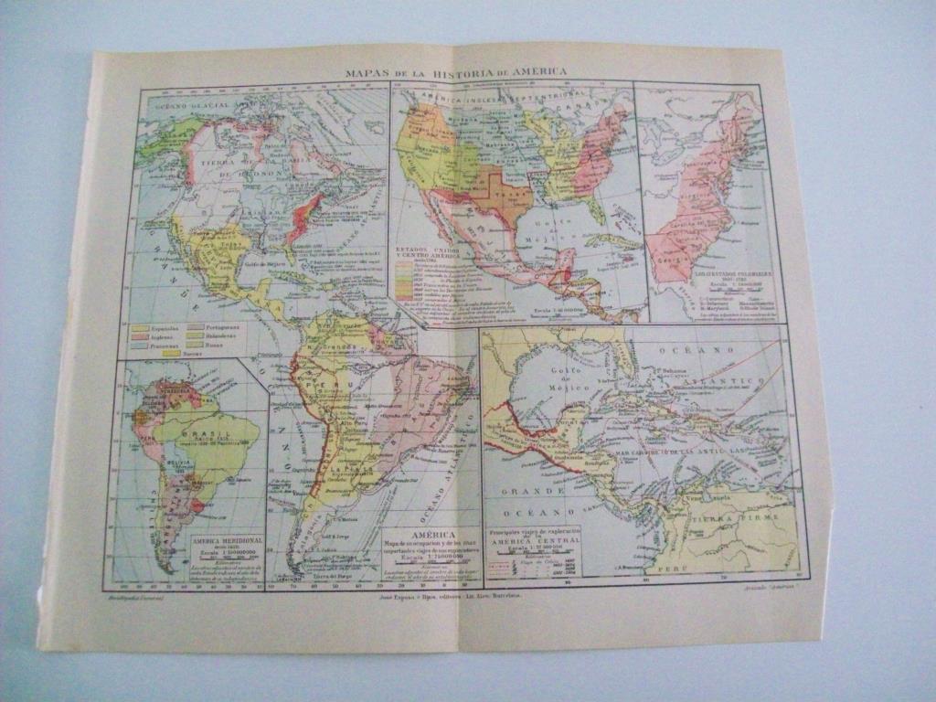 LAMINA ESPASA 5502: Mapas de la historia de America