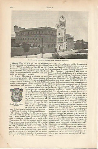 LAMINA ESPASA 5218: Residencia de los frailes Minimos Barcelona