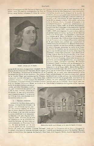 LAMINA ESPASA 5010: Retrato del pintor Rafael  por Hader