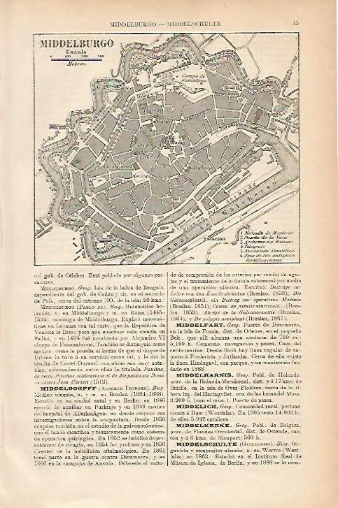 LAMINA ESPASA 5123: Plano de Middelburgo Holanda