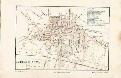 LAMINA ESPASA 3044: Plano de Castellon de la Plana