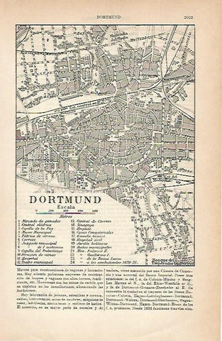LAMINA ESPASA 3124: Plano de Dortmund Alemania