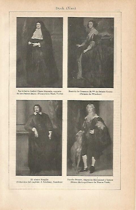 LAMINA ESPASA 3205: Retratos por Van Dyck