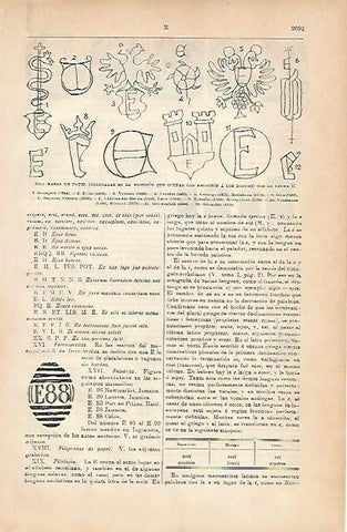LAMINA ESPASA 3209: Filigranas de papel con la letra E