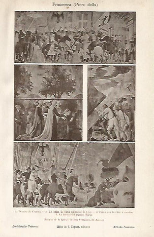 LAMINA ESPASA 3468: Frescos de Piero della Francesca en Arezzo Italia