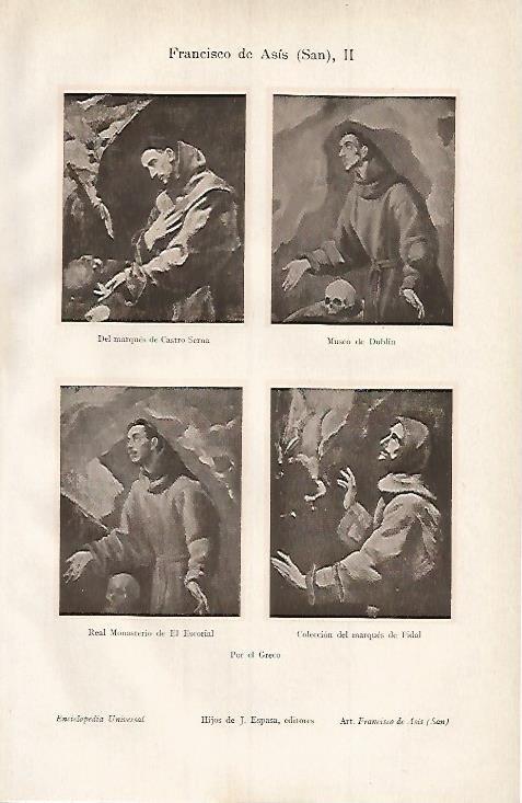 LAMINA ESPASA 3501: Francisco de Asis por El Greco