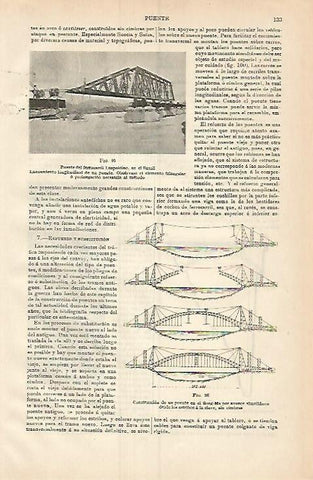 LAMINA ESPASA 3698: Puente del ferrocarril Leopoldino Brasil