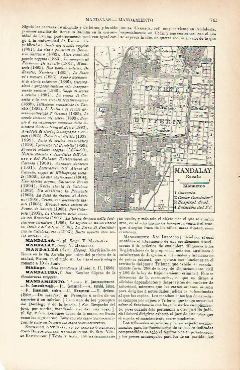LAMINA ESPASA 3953: Plano de Mandalay Birmania