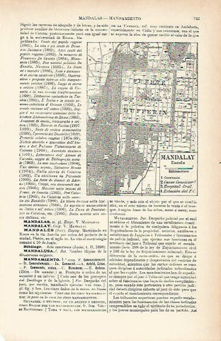 LAMINA ESPASA 3953: Plano de Mandalay Birmania