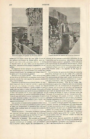 LAMINA ESPASA 3690: Puente levadizo del castillo de Sarteano Italia y del Castillo del Principe en La Habana