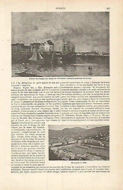 LAMINA ESPASA 3749: Puerto de Dieppe por Maria de Parmentier