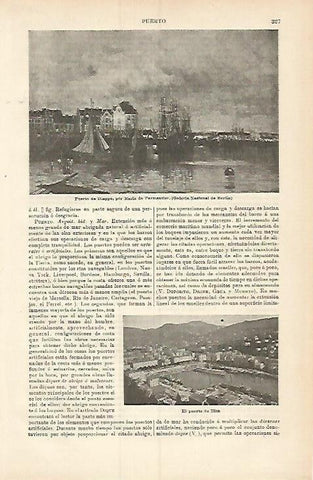 LAMINA ESPASA 3749: Puerto de Dieppe por Maria de Parmentier