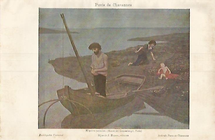 LAMINA ESPASA 3798: El pobre pescador por Puvis de Chavannes