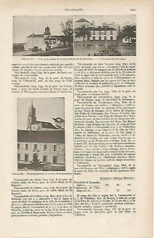 LAMINA DE ESPASA 303: Vistas de Villamartin