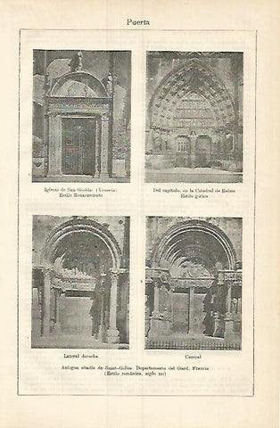LAMINA ESPASA 3744: Antigua Abadia de Saint Gilles Francia
