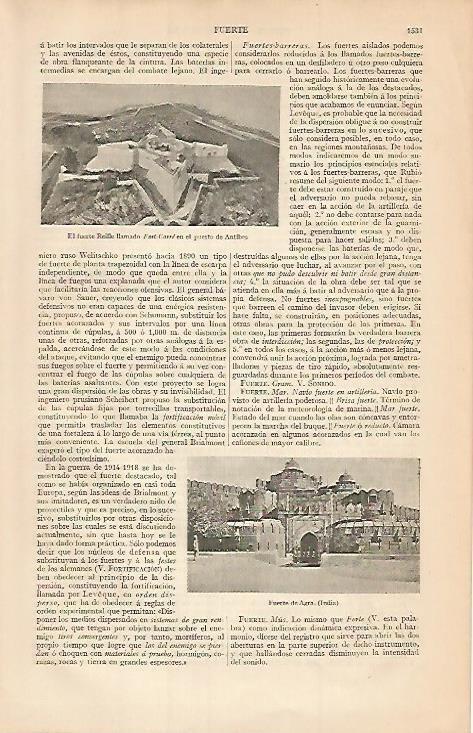 LAMINA ESPASA 3555: Fuerte Reille o Fort Carre en Antibes