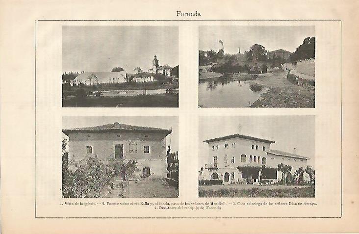 LAMINA ESPASA 3427: Vistas de Foronda Vitoria