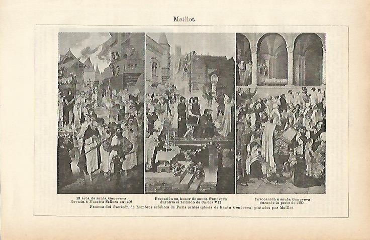LAMINA ESPASA 3896: Frescos del Panteon de hombres celebres de Paris