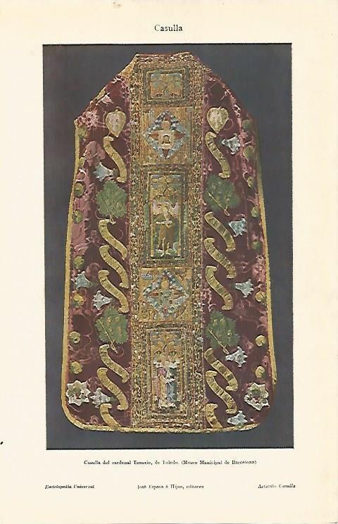 LAMINA ESPASA 3025: Casulla del Cardenal Tenorio de Toledo