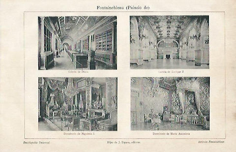 LAMINA ESPASA 3403: Palacio de Fontainebleu