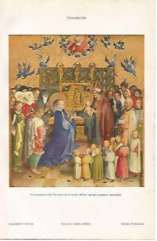 LAMINA ESPASA 3592: La presentacion del Niño Jesus en el templo