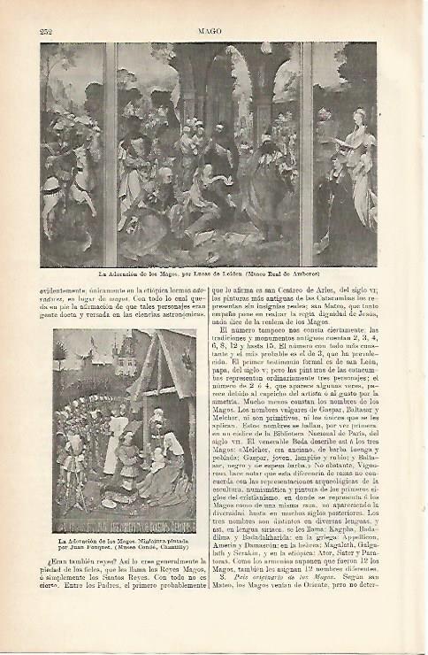 LAMINA ESPASA 3884: La Adoracion de los Magos de Lucas de Leiden