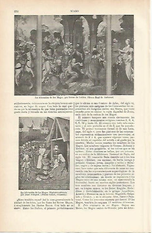 LAMINA ESPASA 3884: La Adoracion de los Magos de Lucas de Leiden